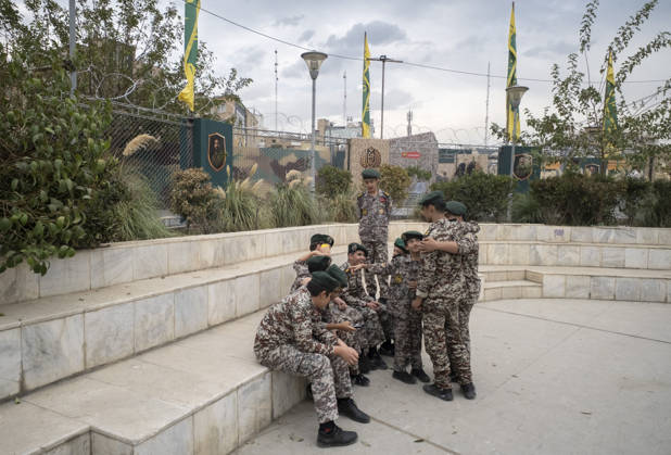 Opening Ceremony Of Second City-Square Military Training Camp Iranian schoolboys wearing Iranian Army uniforms gather in a square in downtown Tehran, Iran, on October 3, 2026, to prepare for the opening ceremony of the second city-square military training camp for self-sacrificing forces. The camp was established by the Basij paramilitary force, with personnel from the Islamic Republic of Iran Army responsible for training the volunteers. Tehran Tehran Iran Copyright: xMortezaxNikoubazlx originalFilename: nikoubazl-openingc261003_npfCf