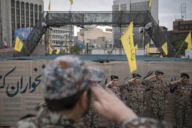 Opening Ceremony Of Second City-Square Military Training Camp Iranian schoolboys wearing Iranian Army military uniforms salute during the opening ceremony of the second city-square military training camp for self-sacrificing forces in downtown Tehran, Iran, on October 3, 2026. The camp was established by the Basij paramilitary force, with personnel from the Islamic Republic of Iran Army responsible for training the volunteers. Tehran Tehran Iran Copyright: xMortezaxNikoubazlx originalFilename: nikoubazl-openingc261003_npJ8C