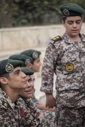 Opening Ceremony Of Second City-Square Military Training Camp Iranian schoolboys wearing military uniforms take part in the opening ceremony of the second city-square military training camp for self-sacrificing forces in downtown Tehran, Iran, on October 3, 2026. The camp was established by the Basij paramilitary force, with personnel from the Islamic Republic of Iran Army responsible for training the volunteers. Tehran Tehran Iran Copyright: xMortezaxNikoubazlx originalFilename: nikoubazl-openingc261003_npkPI