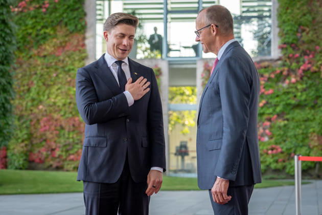 Chancellery, Visit, Prime Minister, Lithuania, Mindaugas Sinkevicius, Berlin, Chancellery, Welcome, Prime Minister, Lithuania, Mindaugas Sinkevicius, Friedrich Merz, Federal Chancellor, Berlin, Berlin, GER