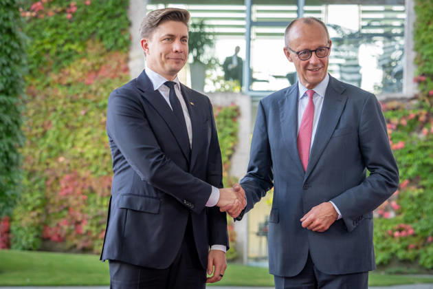 Chancellery, Visit, Prime Minister, Lithuania, Mindaugas Sinkevicius, Berlin, Chancellery, Welcome, Prime Minister, Lithuania, Mindaugas Sinkevicius, Friedrich Merz, Federal Chancellor, Berlin, Berlin, GER