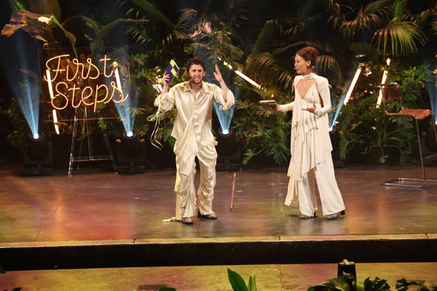 FIRST STEPS 2026 Hosts Malaya and Maximilian Presenting Awards on Stage at the FIRST STEPS 2026 Awards Ceremony at the Theater des Westens in Berlin Copyright: xEventpressxFuhrx
