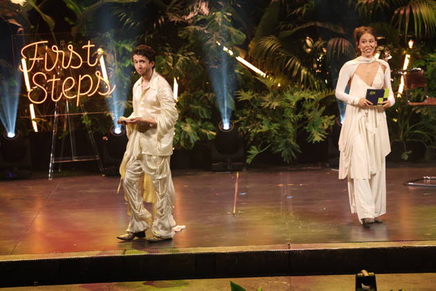 FIRST STEPS 2026 Hosts Malaya and Maximilian Presenting Awards on Stage at the FIRST STEPS 2026 Awards Ceremony at the Theater des Westens in Berlin Copyright: xEventpressxFuhrx