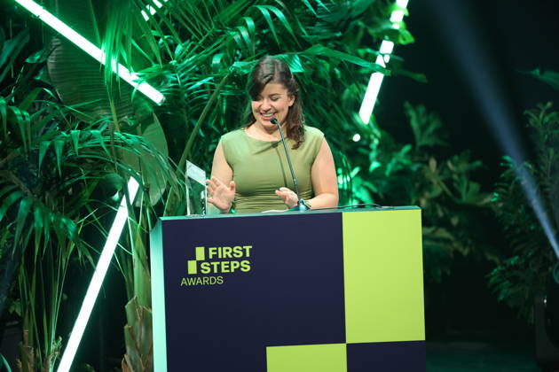 FIRST STEPS 2026 Documentary Film Winner: *WAS AN EMPFINDSAMKEIT BLEIBT* by Daniela Magnani HuÌˆller. Award ceremony on stage at the FIRST STEPS 2026 awards ceremony at the Theater des Westens in Berlin Copyright: xEventpressxFuhrx