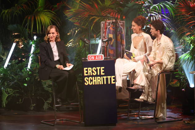 FIRST STEPS 2026 Hosts Malaya and Maximilian, and Big Audience Award Acceptance Speech by Magdalena Prosteder: Award Ceremony on Stage at the FIRST STEPS 2026 Awards at the Theater des Westens in Berlin Copyright: xEventpressxFuhrx
