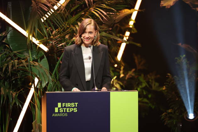 FIRST STEPS 2026 Big Audience Award: Magdalena Prosteder s Acceptance Speech at the Awards Ceremony on Stage at the FIRST STEPS 2026 Awards at the Theater des Westens in Berlin Copyright: xEventpressxFuhrx