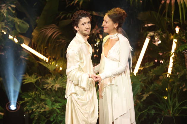 FIRST STEPS 2026 Hosts Malaya and Maximilian Presenting an award on stage at the FIRST STEPS 2026 awards ceremony at the Theater des Westens in Berlin Copyright: xEventpressxFuhrx