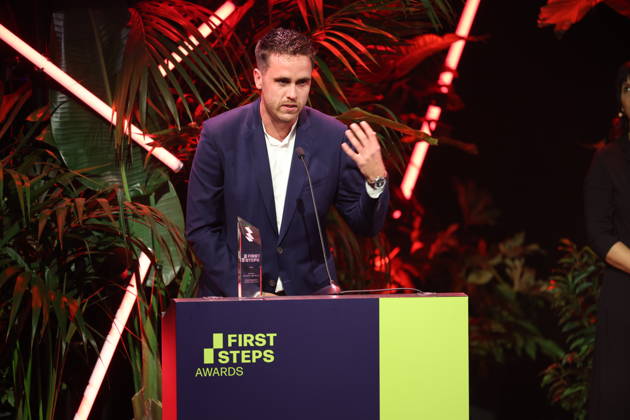 FIRST STEPS 2026 No Fear Bernd Eichinger Award: Winning Film *VOM BÖSEN BLICK*, produced by Justus Hagemann. Award presentation on stage at the FIRST STEPS 2026 ceremony at the Theater des Westens in Berlin Copyright: xEventpressxFuhrx