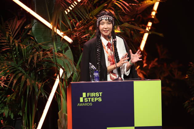 FIRST STEPS 2026 Short Steps Winner: QAMAJAI by Yerkezhan Sabitbekova Award ceremony on stage at the FIRST STEPS 2026 awards ceremony at the Theater des Westens in Berlin Copyright: xEventpressxFuhrx