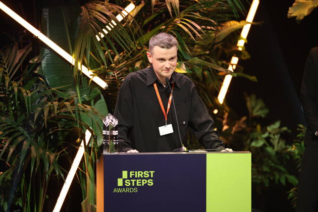 FIRST STEPS 2026 Medium-Length Feature Film: Winning Film *HASENFUSS* by Maximilian Conway; Award Ceremony on Stage at the FIRST STEPS 2026 Awards at the Theater des Westens in Berlin Copyright: xEventpressxFuhrx