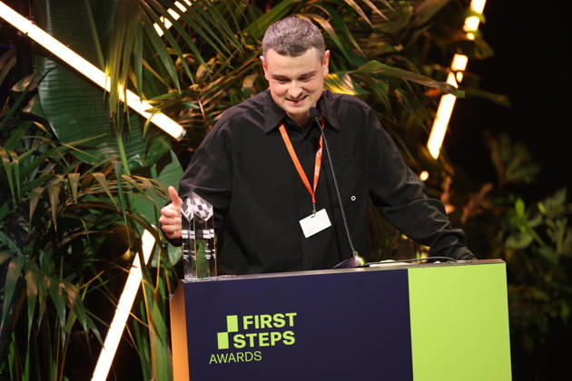 FIRST STEPS 2026 Medium-Length Feature Film: Winning Film *HASENFUSS* by Maximilian Conway; Award Ceremony on Stage at the FIRST STEPS 2026 Awards at the Theater des Westens in Berlin Copyright: xEventpressxFuhrx