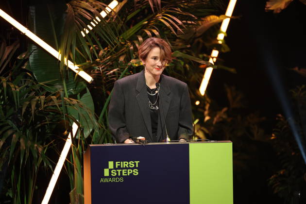 FIRST STEPS 2026 Feature-Length Film Evening Presentation by Eva Trobisch Award Ceremony on Stage at the FIRST STEPS 2026 Awards at the Theater des Westens in Berlin Copyright: xEventpressxFuhrx