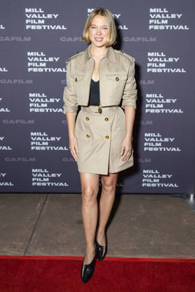 49th Mill Valley Film Festival - Screening of Gentle Monster and the MVFF Award for Fearless Performance LÃ a Seydoux, wearing a Cropped Epaulette Jacket, XL Pocket Utility Skirt and Luna Pump by Louis Vuitton, she is the recipient of the MVFF Award, Fearless Performance, attends a screening of Gentle Monster during the 49th Mill Valley Film Festival at the Outdoor Art Club on October 05, 2026 in Mill Valley, California. Mill Valley Outdoor Art Club California USA Copyright: xPicturexHappy imageSPACEx