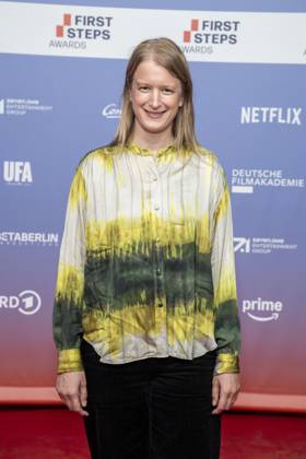 ABB FIRSTSTEPS: Stephanie Stremler walks the red carpet at the 2026 FIRST STEPS Awards ceremony at the Theater des Westens on October 5, 2026, in Berlin, Germany