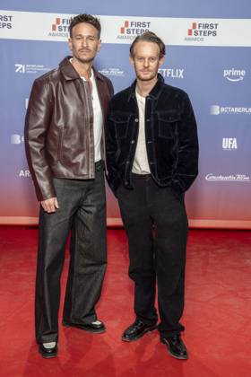 ABB FIRSTSTEPS: Vladimir Burlakov and Patrick Gueldenberg on the red carpet at the 2026 FIRST STEPS Awards ceremony at the Theater des Westens on October 5, 2026, in Berlin, Germany
