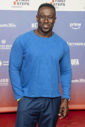 ABB FIRSTSTEPS: Jerry Kwarteng walks the red carpet at the 2026 FIRST STEPS Awards ceremony at the Theater des Westens on October 5, 2026, in Berlin, Germany