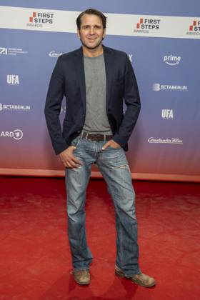 ABB FIRSTSTEPS: Pierre Kiwitt walks the red carpet at the 2026 FIRST STEPS Awards ceremony at the Theater des Westens on October 5, 2026, in Berlin, Germany
