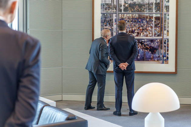 Bundestag: Bundestag President Julia Kloeckner welcomes the Prime Minister of the Republic of Lithuania, Mindaugas Sinkevicius, to the German Bundestag on October 6, 2026, in Berlin, Berlin, Berlin, Germany, Bundestag