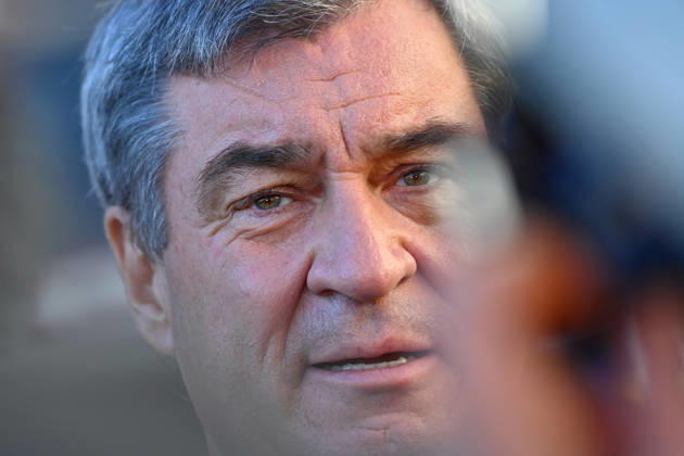 Markus SOEDER, Minister-President of Bavaria and CSU Chairman, single image, cropped single subject, portrait, portrait, portraitMarkus SOEDER, Minister-President of Bavaria and CSU Chairman, visited the Sport Elementary Sch
