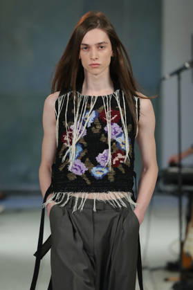 PFW - Litkovska Runway A model walks the runway during the Litkovska Womenswear Spring Summer 2027 show as part of the Paris Fashion Week on October 6, 2026 in Paris, France. Photo by Alain-Gil Gonzalez ABACAPRESS.COM Paris France  Copyright: xGonzalezxAlain-Gil ABACAx