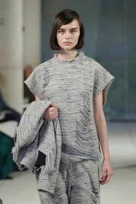 PFW - Litkovska Runway A model walks the runway during the Litkovska Womenswear Spring Summer 2027 show as part of the Paris Fashion Week on October 6, 2026 in Paris, France. Photo by Alain-Gil Gonzalez ABACAPRESS.COM Paris France  Copyright: xGonzalezxAlain-Gil ABACAx