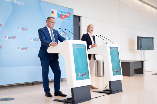 AfD, Alice Weidel, Tino Chrupalla, Bundestag, Bundestag parliamentary group, AfD, press statement, chairwoman, national spokesperson, Alice Weidel, chairman, national spokesperson, Tino Chrupalla, Berlin, Berlin, GER