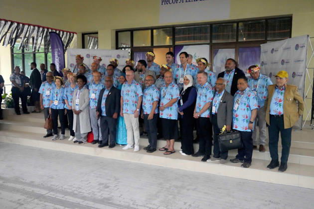 October 6, 2026, Funafuti, Funafuti, Tuvalu: Australian Prime Minister ANTHONY ALBANESE, Fijian Prime Minister SITIVENI RABUKA, and Tuvaluan Prime Minister FELETI TEO and other international leaders attend the Pre-COP31 Leaders™ event in Funafuti, Tuvalu, on October 6, 2026. Complementing the ministerial meeting in Fiji, the visit brings global decision-makers to the low-lying Pacific island nation to witness climate impacts and community adaptation efforts firsthand and advance climate action ahead of COP31 in Antalya, Türkiye. Funafuti Tuvalu - ZUMA 20261006_int_h213_017 Copyright: xHuang Mendersx