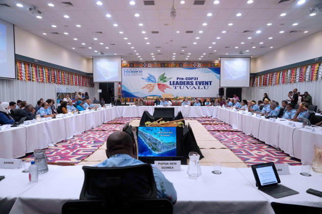 October 6, 2026, Funafuti, Funafuti, Tuvalu: Over a dozen world leaders participate in the Pre-COP31 Leaders™ event in Funafuti, Tuvalu. Complementing the ministerial meeting in Fiji, the visit brings global decision-makers to the low-lying Pacific island nation to witness climate impacts and community adaptation efforts firsthand and advance climate action ahead of COP31 in Antalya, Türkiye. Funafuti Tuvalu - ZUMA 20261006_int_h213_034 Copyright: xHuang Mendersx