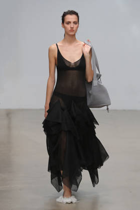 PFW - CFCL Runway A model walks the runway during the CFCL Ready to Wear Fall Winter 2026-2027 fashion show as part of Paris Fashion Week on March 10, 2026 in Paris, France. Photo by Alain-Gil Gonzalez ABACAPRESS.COM Paris France  Copyright: xGonzalezxAlain-Gil ABACAx