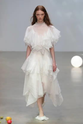 PFW - CFCL Runway A model walks the runway during the CFCL Ready to Wear Fall Winter 2026-2027 fashion show as part of Paris Fashion Week on March 10, 2026 in Paris, France. Photo by Alain-Gil Gonzalez ABACAPRESS.COM Paris France  Copyright: xGonzalezxAlain-Gil ABACAx