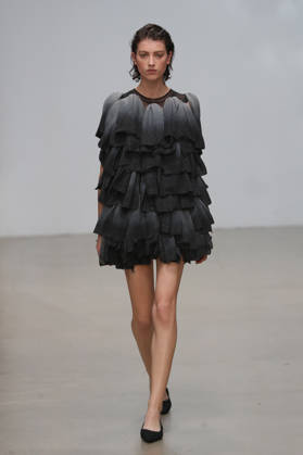 PFW - CFCL Runway A model walks the runway during the CFCL Ready to Wear Fall Winter 2026-2027 fashion show as part of Paris Fashion Week on March 10, 2026 in Paris, France. Photo by Alain-Gil Gonzalez ABACAPRESS.COM Paris France  Copyright: xGonzalezxAlain-Gil ABACAx