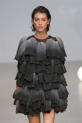 PFW - CFCL Runway A model walks the runway during the CFCL Ready to Wear Fall Winter 2026-2027 fashion show as part of Paris Fashion Week on March 10, 2026 in Paris, France. Photo by Alain-Gil Gonzalez ABACAPRESS.COM Paris France  Copyright: xGonzalezxAlain-Gil ABACAx