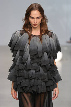 PFW - CFCL Runway A model walks the runway during the CFCL Ready to Wear Fall Winter 2026-2027 fashion show as part of Paris Fashion Week on March 10, 2026 in Paris, France. Photo by Alain-Gil Gonzalez ABACAPRESS.COM Paris France  Copyright: xGonzalezxAlain-Gil ABACAx