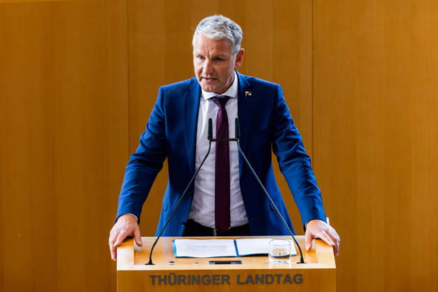 October 7, 2026, GER, Politics News, 56th Plenary Session in the Plenary Hall of the Thuringian State Parliament, Björn Höcke, AfD Thuringia, 99096 Erfurt, Thuringian State Parliament, Thuringia, Germany