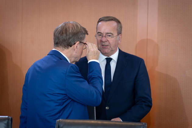 Cabinet meeting, Federal Government, Kickoff, Cabinet meeting, Federal Government, Boris Pistorius, Federal Minister of Defense, Johann Wadephul, Federal Minister of Foreign Affairs, Berlin, Berlin, GER