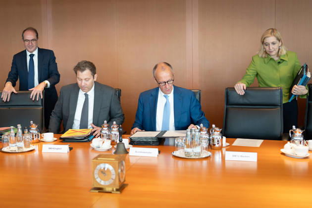 Cabinet meeting, Federal Government, Kickoff, Cabinet meeting, Federal Government, Federal Chancellor, Friedrich Merz, Minister of the Federal Chancellery, Nina Warken, Lars Klingbeil, Federal Minister of Finance, Vice Chancellor, Alexander Dobrindt, Federal Minister of the Interior, Berlin, Berlin, GER