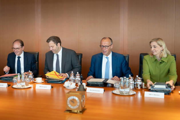 Cabinet meeting, Federal Government, Kickoff, Cabinet meeting, Federal Government, Federal Chancellor, Friedrich Merz, Minister of the Federal Chancellery, Nina Warken, Lars Klingbeil, Federal Minister of Finance, Vice Chancellor, Alexander Dobrindt, Federal Minister of the Interior, Berlin, Berlin, GER