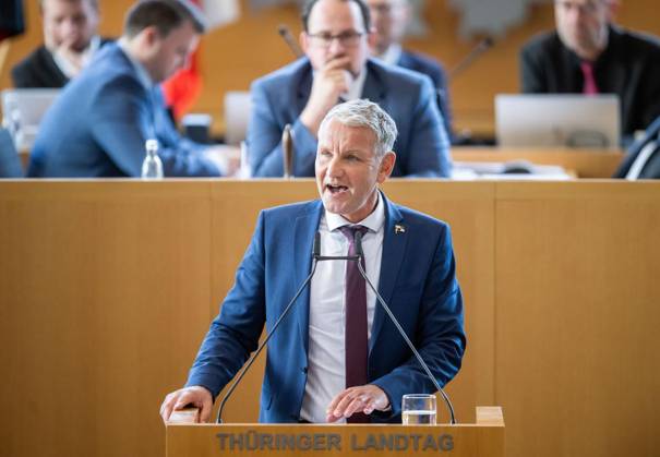 8 THURINGIAN STATE PARLIAMENT 55TH PLENARY SESSION ** FOR EDITORIAL USE ONLY ** EDITORIAL USE ONLY ** Oct. 7, 2026, Erfurt, Thuringian State Parliament, 8th Legislative Term, 55th Plenary Session. Photo: Björn Höcke, AfD, parliamentary group leader, Germany, Thuringia, Erfurt. Copyright SaschaxFromm Copyright: SaschaxFromm doc87xbt5lb92rmg1i7nd0 ,EDITORIAL USE ONLY Copyright: SaschaxFromm