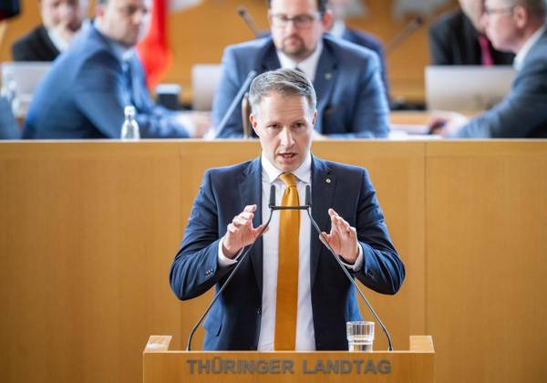 8 THURINGIAN STATE PARLIAMENT 55TH PLENARY SESSION ** FOR EDITORIAL USE ONLY ** EDITORIAL USE ONLY ** Oct. 7, 2026, Erfurt, Thuringian State Parliament, 8th Legislative Term, 55th Plenary Session. Photo: Björn Höcke, AfD, parliamentary group leader, Germany, Thuringia, Erfurt. Copyright SaschaxFromm Copyright: SaschaxFromm doc87xbt78cnn410q2tktf1 ,EDITORIAL USE ONLY Copyright: SaschaxFromm