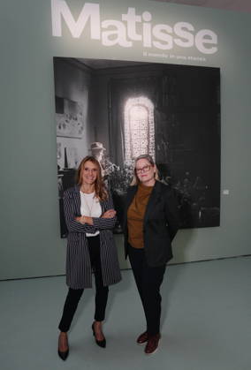 IPA89394477 - Milan, October 7, 2026, Preview of the exhibition Matisse: The World in a Room 2 at Mudec, the Museum of Cultures. Pictured from left: Chiara Gatti and Ellen McBreen  Copyright: xDuilioxPiaggesix xDuilioxPiaggesix IPA89394477
