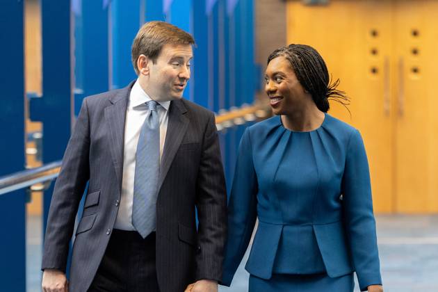 October 7, 2026, Birmingham, United Kingdom: Conservative party leader Kemi Badenoch and her husband Hamish Badenoch (left), arrive ahead of her keynote speech on the final day of the Conservative Party Conference at the International Convention Centre in Birmingham.The Conservative Party leader, Kemi Badenoch s gives her keynote speech at the International Convention Centre on the final day (day four) of the Conservative Party Conference at the International Convention Centre in Birmingham. The Conservative Party opened its annual conference under the slogan Stronger economy, stronger countryÃ¢ Birmingham United Kingdom - ZUMAs197 20261007_aaa_s197_035 Copyright: xPhilxLewisx