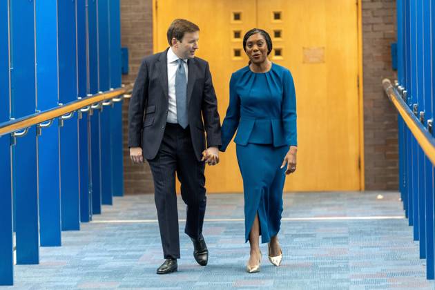 October 7, 2026, Birmingham, United Kingdom: Conservative party leader Kemi Badenoch and her husband Hamish Badenoch (left), arrive ahead of her keynote speech on the final day of the Conservative Party Conference at the International Convention Centre in Birmingham.The Conservative Party leader, Kemi Badenoch s gives her keynote speech at the International Convention Centre on the final day (day four) of the Conservative Party Conference at the International Convention Centre in Birmingham. The Conservative Party opened its annual conference under the slogan Stronger economy, stronger countryÃ¢ Birmingham United Kingdom - ZUMAs197 20261007_aaa_s197_040 Copyright: xPhilxLewisx