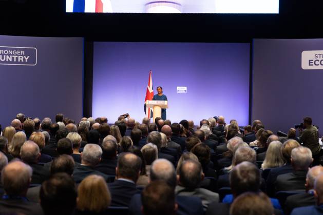 October 7, 2026, Birmingham, United Kingdom: Leader of the Conservative Party Kemi Badenoch gives her keynote speech at the International Convention Centre on the final day (day four) of the Conservative Party Conference at the International Convention Centre in Birmingham..The Conservative Party leader, Kemi Badenoch s gives her keynote speech at the International Convention Centre on the final day (day four) of the Conservative Party Conference at the International Convention Centre in Birmingham. The Conservative Party opened its annual conference under the slogan Stronger economy, stronger countryÃ¢ Birmingham United Kingdom - ZUMAs197 20261007_aaa_s197_042 Copyright: xPhilxLewisx