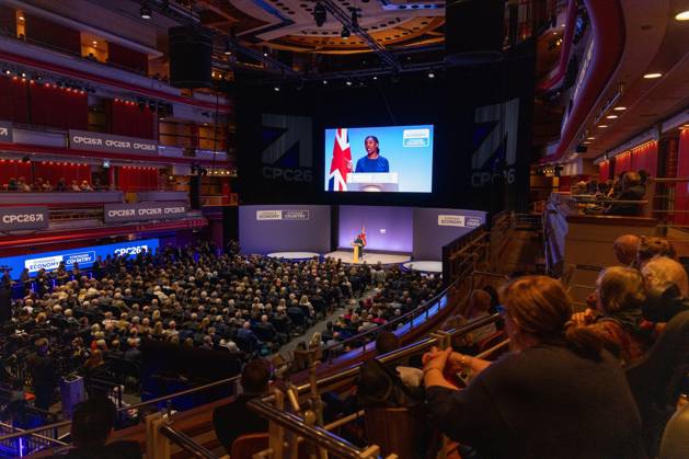 October 7, 2026, Birmingham, United Kingdom: Leader of the Conservative Party Kemi Badenoch gives her keynote speech at the International Convention Centre on the final day (day four) of the Conservative Party Conference at the International Convention Centre in Birmingham..The Conservative Party leader, Kemi Badenoch s gives her keynote speech at the International Convention Centre on the final day (day four) of the Conservative Party Conference at the International Convention Centre in Birmingham. The Conservative Party opened its annual conference under the slogan Stronger economy, stronger countryÃ¢ Birmingham United Kingdom  - ZUMAs197 20261007_aaa_s197_051 Copyright: xPhilxLewisx