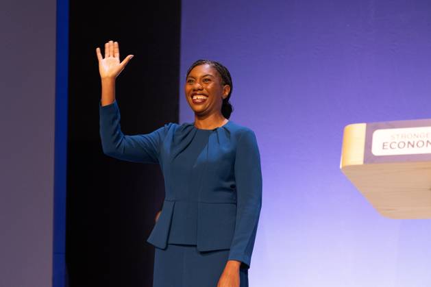 October 7, 2026, Birmingham, United Kingdom: Leader of the Conservative Party Kemi Badenoch arrives on stage to give her keynote speech at the International Convention Centre on the final day (day four) of the Conservative Party Conference at the International Convention Centre in Birmingham..The Conservative Party leader, Kemi Badenoch s gives her keynote speech at the International Convention Centre on the final day (day four) of the Conservative Party Conference at the International Convention Centre in Birmingham. The Conservative Party opened its annual conference under the slogan Stronger economy, stronger countryÃ¢ Birmingham United Kingdom - ZUMAs197 20261007_aaa_s197_055 Copyright: xPhilxLewisx