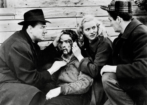 Marlon Brando, Karl Malden, Eva Marie Saint, On The Waterfront (1954) Columbia Pictures File Reference 33848-511THA Hollywood CA USA  Copyright: xCinemaxLegacyxCollection ThexHollywoodxArchivex 33848511THA