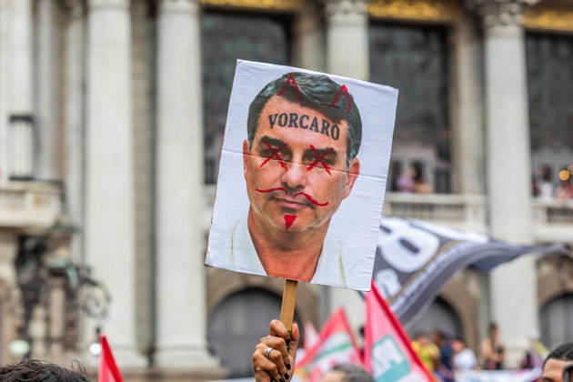 October 7, 2026: Rio de Janeiro, Brazil. October 7, 2026. March for Democracy: Students gather to protest the rise of the far right and march through the city center (Cinelo¢ndia) in support of President Lula s candidacy. Photo: . - ZUMAl255 20261007_zip_l255_002 Copyright: xEllanxLustosax