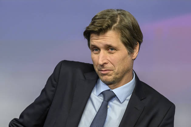 Pictured from left: Moritz Schularick, economist, GER, Berlin, studio, guest on Maischberger, political talk show, TV, program, with host Sandra Maischberger, Das Erste, from Adlershof, Am Studio 20, October 7, 2026, Copyright: HMBxMedia UwexKoch