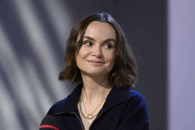 Author Franziska Gänsler speaks at the 2026 Frankfurt Book Fair in Frankfurt am Main, October 7, 2026, Hesse, Germany Copyright: xDwixAnoraganingrumx