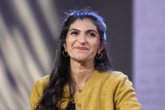 Author Shida Bazyar speaks at the 2026 Frankfurt Book Fair in Frankfurt am Main, October 7, 2026, Hesse, Germany Copyright: xDwixAnoraganingrumx